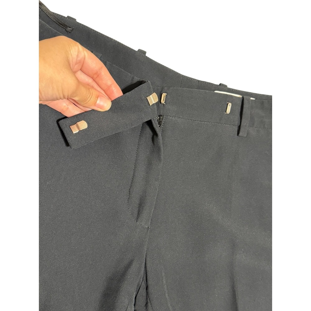 Alexander McQueen Black Crepe Tailored Flared Bootcut Pants IT 38 US 2 Hook Tab - Picture 10 of 10